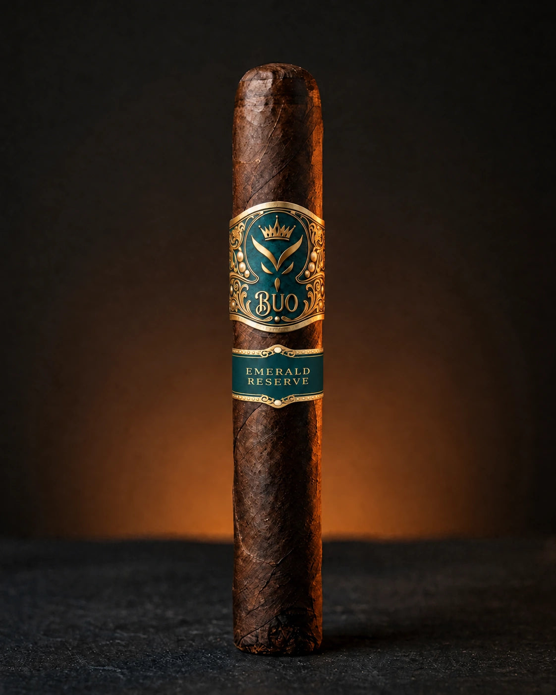 The first BUO release on dark stone, gold-foil band in focus