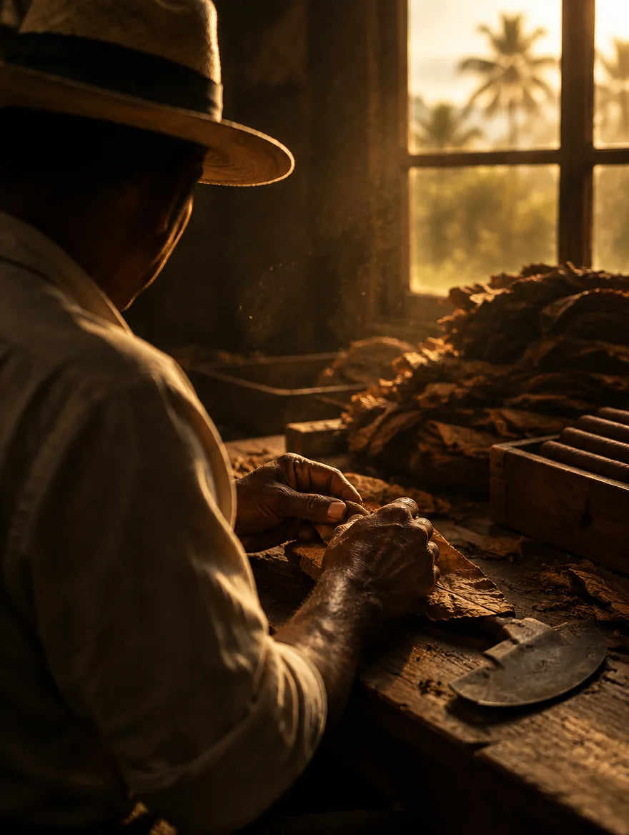 Hands applying the cap with a chaveta